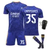 21-22 Madrid Shirt Blue Royal No.9 Benzema No.20 Winniseus 35th Championship Set