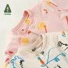 Mounds Amila Kids Cotton 2022 Carton d'hiver Imprimée pleine veste chaude mignonne bébé fille ronde couche à la maison