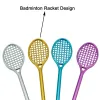 Pen 180pcs żel pióro punktowe papiery papiernicze Śliczna rakieta tenisowa modelowanie rakiet badmintona pióro