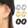 Orecchini 1/3 paia classiche orecchini auricolari in acciaio punk coreano in acciaio inossidabile per uomini donne nere senza cerchio di orecchio finto forato nuovo gioielli pop
