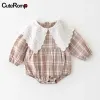 One-pièces Twins Spring Vêtements Baby Girl Vêtements Lace Collier Baby Boy Vêtements Cool Body BodySive For New-Born Children Vêtements