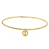Ожерелья простые колье из нержавеющей стали для женщин, золотой шаровой воротник, ювелирные изделия моды