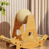 Toys Wooden Cat Scratcher Sisal Cat Scratching Ball 3 In 1 WearResistant Grinding Paw Toy Scratch Board Solid Wood Scraper For Cats