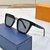 Urban Square Sunglasses square acetate frame metal nose bridge tortoiseshell color gradient mirror with letter print temples gold Z2090E fashion for men PV0B