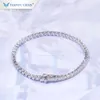 Tianyu personalizado 2mm AU750 Solid Gold Jewelry Moissanite Tennis Bracelet Charme para mulheres