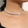 Colliers 2023 Couleur argenté étincelante Collier Collier Chaîne de cou Collier Bride Femmes de mariage Fête de mariage Diamante