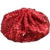 Beret Women Fashion SPARKLE paillettes berretto Accessori per costumi per danza (nero)