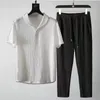 2024 T-shirts Pants Summer Sportswear S-4XL MENS CASUAL SETS 2024 JOGGER Male Fashion Tracksuits snabbtorkande 240415