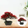 Dekoratif Çiçekler Simülasyon Hoş Geldiniz Çam Emüle Bonsai Ağacı Plastik Dekor Yapay Hava Bitkileri Süsleme Kapalı