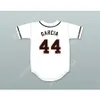 Custom Garcia 44 Rhinos White Baseball Jersey Key Peele Slap Ass Tout numéro de nom Top cousé S-6XL