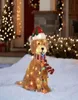 Objets décoratifs Figurines Goldendoodle Holiday Living 36x16cm Christmas LED Light Up Y doodle Dog Decor with String Outdoor Garden Decoration 2211294199266