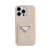 デザイナー織りカードiPhoneの電話ケース15 14 13 12 11 Pro Max 15Pro 15Plus 15PROMAX Luxury Card Pocket Card Holder Caber Case Triangular Signatureオプション