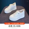 Sapatos casuais 6,5 cm de couro genuíno outono plataforma de primavera plataforma lasca de tênis respirável Mulheres grossas de strassins mocassins