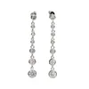 Boucles d'oreilles étalon de qualité simple cz bling oreille bling argenter couleurs de mode bijoux de mariage style de mariage en gros