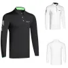 Gömlekler 2023 Golf Giysileri Erkekler Uzun Uzun Teşt İşlevsel İlkbahar Yaz Sonbahar Erkekler Hızlı Kurutma Golf Gömlekleri Golf Giydi