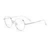 Solglasögon Frames Xbora Titanium Eyeglass Frame Men Kvinnor Retro Oval Recept Glasögon Optisk Myopia K5051