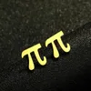 Stud -oorbellen kinitiaal roestvrijstalen trendy Tiny Pi voor vrouwen mannen wiskunde geometrische sieradencadeau