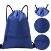 Utomhussäckar Sport Storage Bag Universal Fitness Drawstring Large Capacity Nylon Waterproof Oxford Zipper Swimming Beach Camp