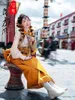 Ubranie etniczne Tibetańska szata Kobieta podróżna Pogna Praph w stylu mniejszości taneczny