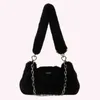 Shoulder Bags Women Fluffy Bag Solid Color Big Chain Furry Shopping Large Capacity Plush Soft For Autumn Winter