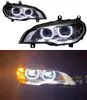 Bilstrålkastare för BMW E70 Strålkastare 2007-2013 X5 Ersättnings Angel Eye Laser Style Turn Signal Lamp