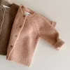 Lunettes de soleil automne nouveau bébé garçons filles manteau bébé pull en tout-petit cardigans nouveau-nés à tricots