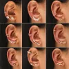 Boucles d'oreilles lats 2022 Bohemian No Piercing Crystal Righestone Ear enveloppe Clip Clip Boucles d'oreilles pour femmes Girl Boucles d'oreilles tendances bijoux bijoux