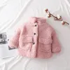 Cappotti di moda bambino ragazzo ragazzo lana lana giacca per bambini bambini spessa pecore calda come cappotto in cotone a petto di outwear per bambini 17y