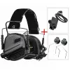 Accessoires Earmor Electronic Shooting Earmuffs M32 CHEETH PHACTIF TACTIQUE ANNULLAGE ET M51 Tactical PTT and Arc Adapter 3-Piece Set