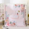 sets Crib Baby Quilts Soft Quilt Cot Comforter Woodland Animal Nursery Polyester Bedding Throw Blanket 84x107cm