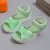 Klänningskor 2024 Summer Women Sandals Open Toe Fashion Soft Elegant Womens Wedge Footwear Female Women's Orthopedic Sandal