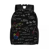Zaino geek fisica equazioni di viaggio scuola laptop bookbag math science insegnante geometric regalo college studente da daypack borse
