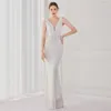 Casual Dresses Luxury Elegant Formal Sequin Glitter Beaded Women Long Party Prom Evening Wedding Guest Original Design Mermaid Fashion