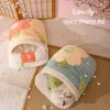 Häuser japanische Sakura warmes Katzenbett Katze Schlafsack Tief Schlaf Winter Hundehaus Katzen Nistkissen mit Kissen entfernbarer Haustierprodukte