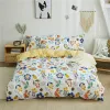 Oreiller mignon dessin animé housse de couette charmant beau motif adultes kids caisse de courtepointe couverte sans couette AB oreiller