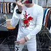 Men's Hoodies Chinese-style Sweater Spring And Autumn Flowers Embroidered Long-sleeved Casual Jacket Thickened Suit Head Coat