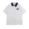 Classic Rhude Shirt Summer Tissu Heavy Tissu Couple de mode Designer Brand Polos Shirts Tshirt Men Po For Mens New Style Polo de haute qualité US