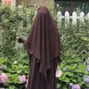 Triángulo largo Khimar Scarf Hijab Dubai Turkish Head -Charf Buff Wraps for Women Islam Veil Muslim sin vestido 240409