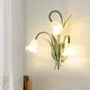 Wandlampen eenvoudige gang achtergrond LED LICHT NODERS SLAAPKAMER BEDBADBOEDBOOM LAMP Moderne woonkamer glazen tuinarmaturen