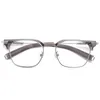 Okulary przeciwsłoneczne Ramy Swanwick Square okulary dla kobiet Tr90 Korean Style Half Metal Retro Frame Men Kobieta Czarna szara przezroczysta obiektyw unisex