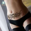 Tatouages Vente chaude 2020 Butterfly Flower Girls Tattoo Tattoo Black Design Body Falle Tattoo Sticker Legler Belly étanche pour les femmes