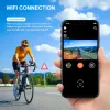 Luzes 4K Bike Helmet Action Camera HD Screen Motorcycle Camera Câmera de ciclismo 3 em 1 came de traço dv esportivo multifuncional com chifre leve