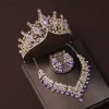 Defina o conjunto de 3 peças da coroa de noiva de aniversário de cristal artificial