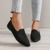 Casual Shoes for Women 2024 Brand Slip-On Women's Vulcanize Summer Solid Pointed Toe Mesh Sneakers