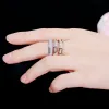 Band Cwwzircons Fashion Leopard Cubic Zirconia Rose Gold and Silver Color Engagement Wedding Love Snake Rings for Women Jewelry R139