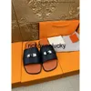 H Oran izmir chypre sandália designer de luxo de couro sandálias femininas sapatos planos de verão fashion homens chinelos letra drag slides flip slipper slipper size 38-46q