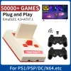 Consoles FC Retro Video Game Consoles met 500 g HDD 1700+ games voor PS1/53000+ games voor 3DO/NDS/N64/PSP/NES met 70+ Emulators 4K TV Box