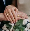 Groupes Tigrade pur titane anneaux or couleur doré 6 mm 8 mm bracelet de mariage luxe dans le confort Fit Matte pour les hommes femmes antiallergy