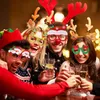 Decorazioni natalizie 9 pezzi di occhiali allegri cornice di natale decorazione per feste pop booth oggetti occhiali per gli occhiali navidad rifornimenti per bambini regalo 221125 ot8km