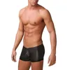 Underpants Homme Boxers Panties Men Underwear Faux Leather Boxer Shorts Boxershorts Man 2024 Swimwear Sexy